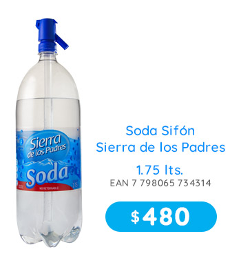 Soda Sifón de 1.75 litros que participa en Precios Justos