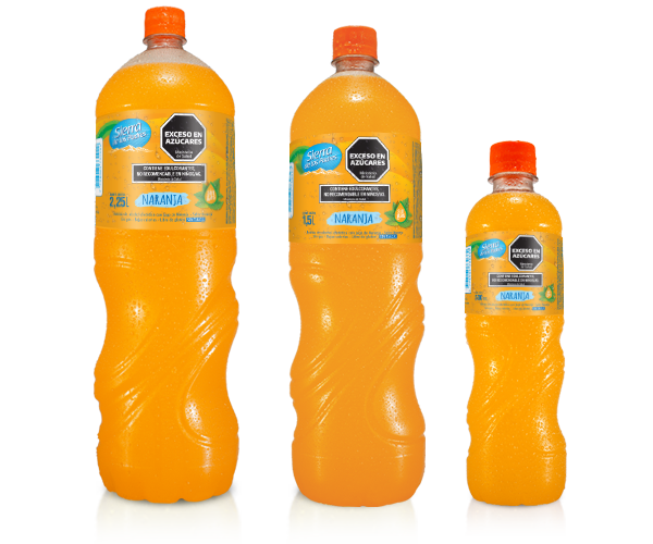 Aguas Saborizadas Sierra de los Padres Sabor Naranja en sus 3 presentaciones